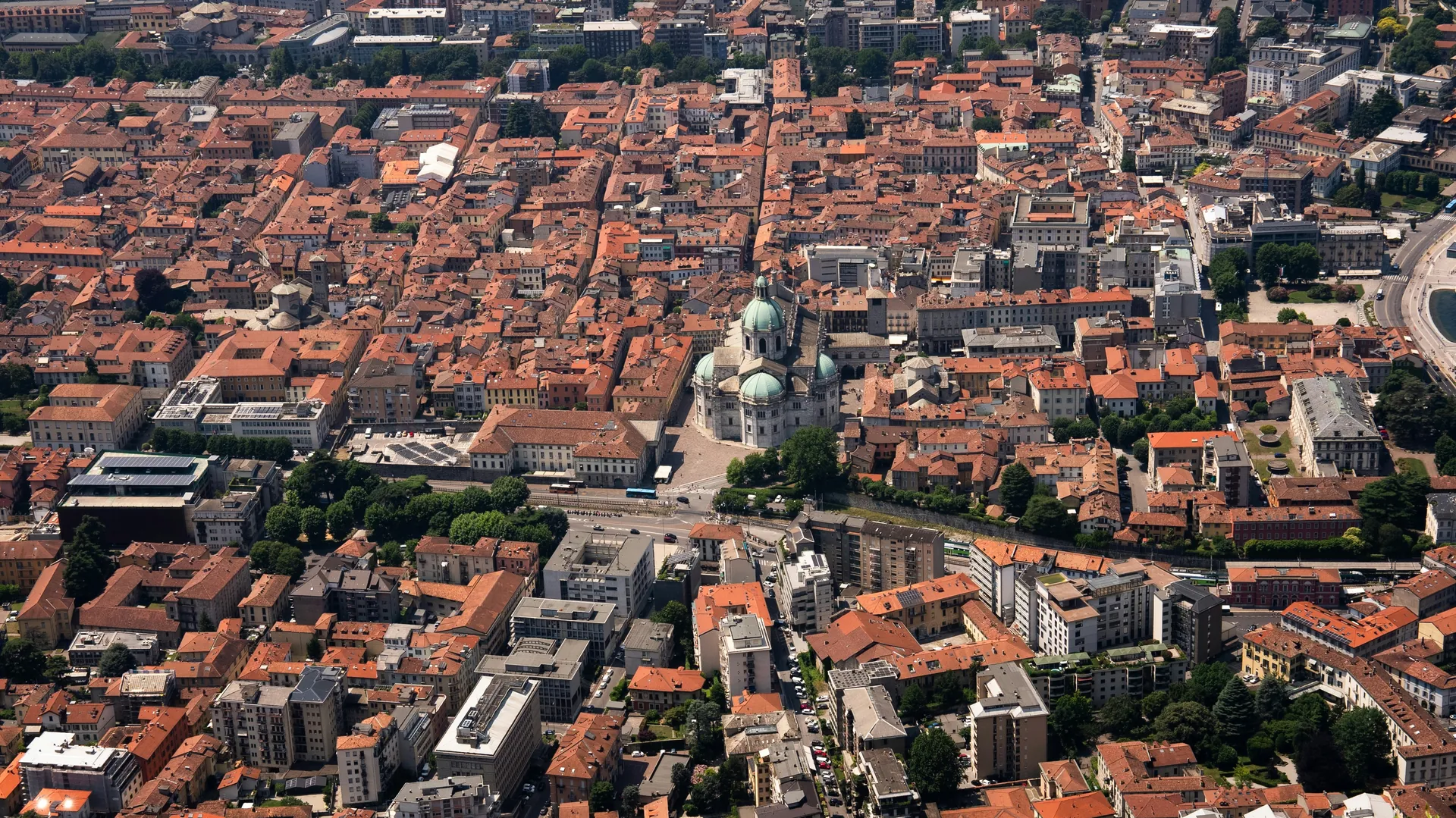 Vue aérienne ville 