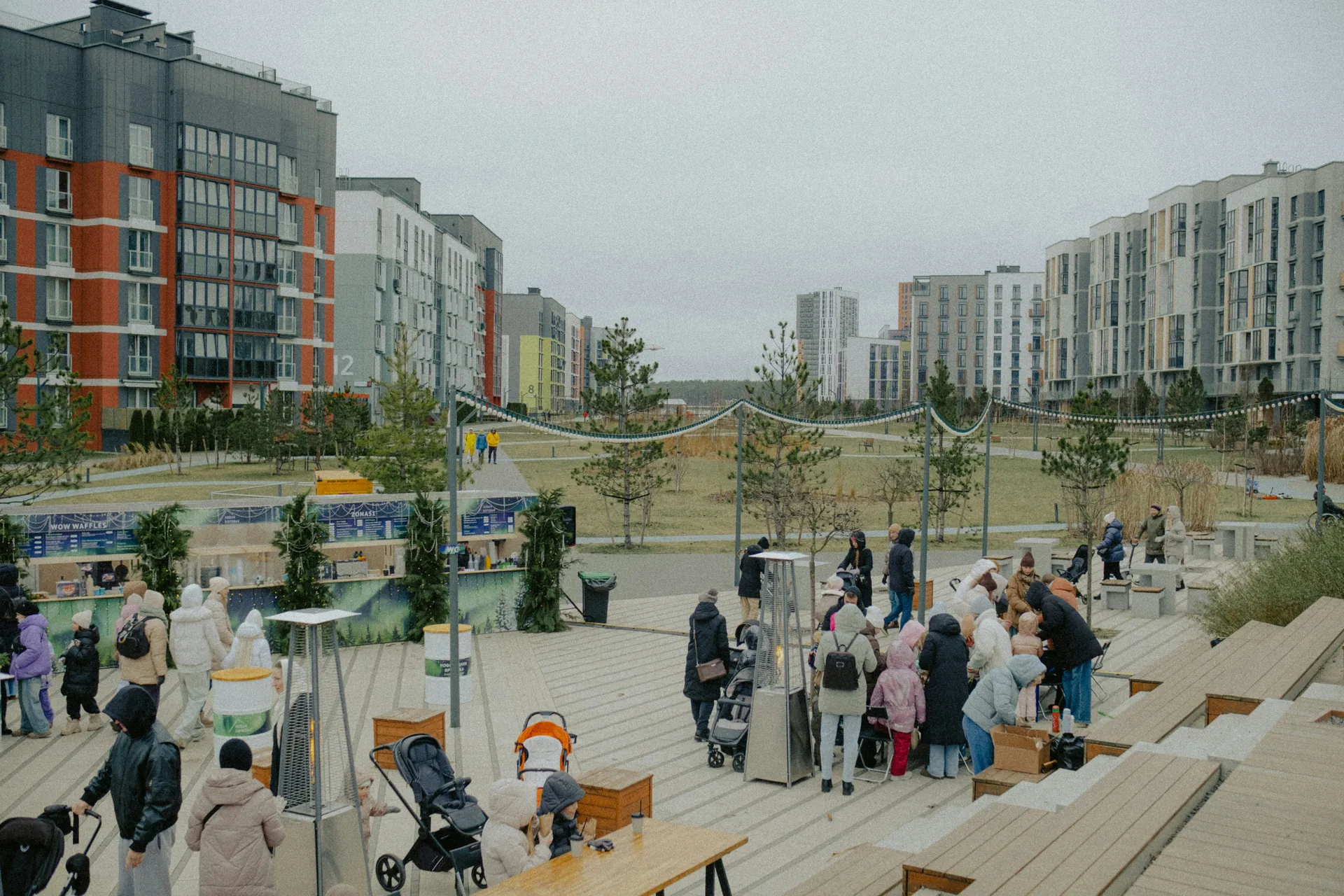 Parc dans un lotissement d'immeuble