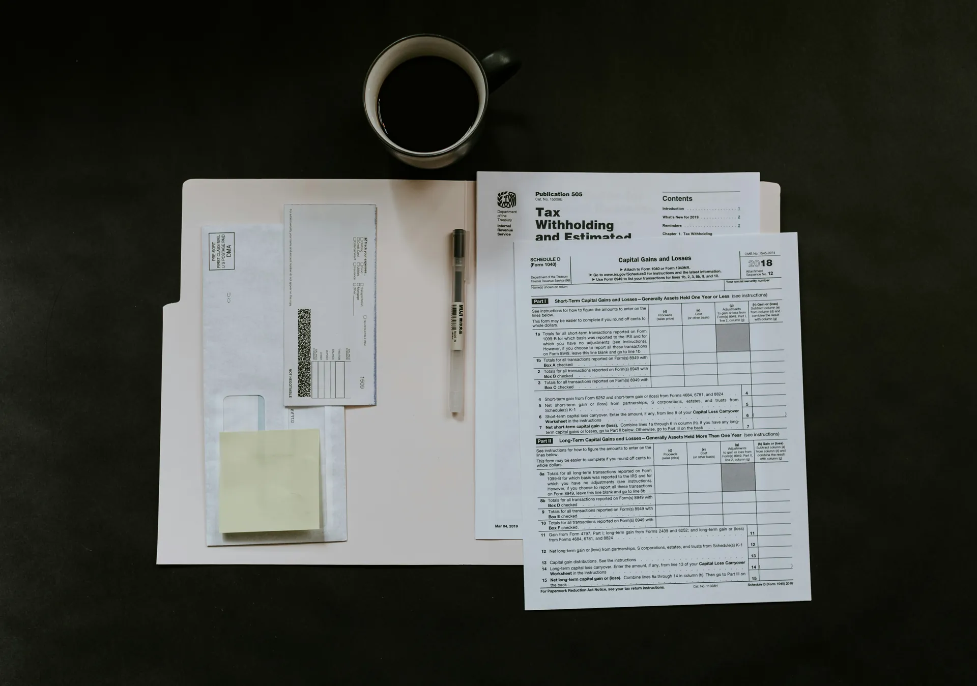 Dossier et café