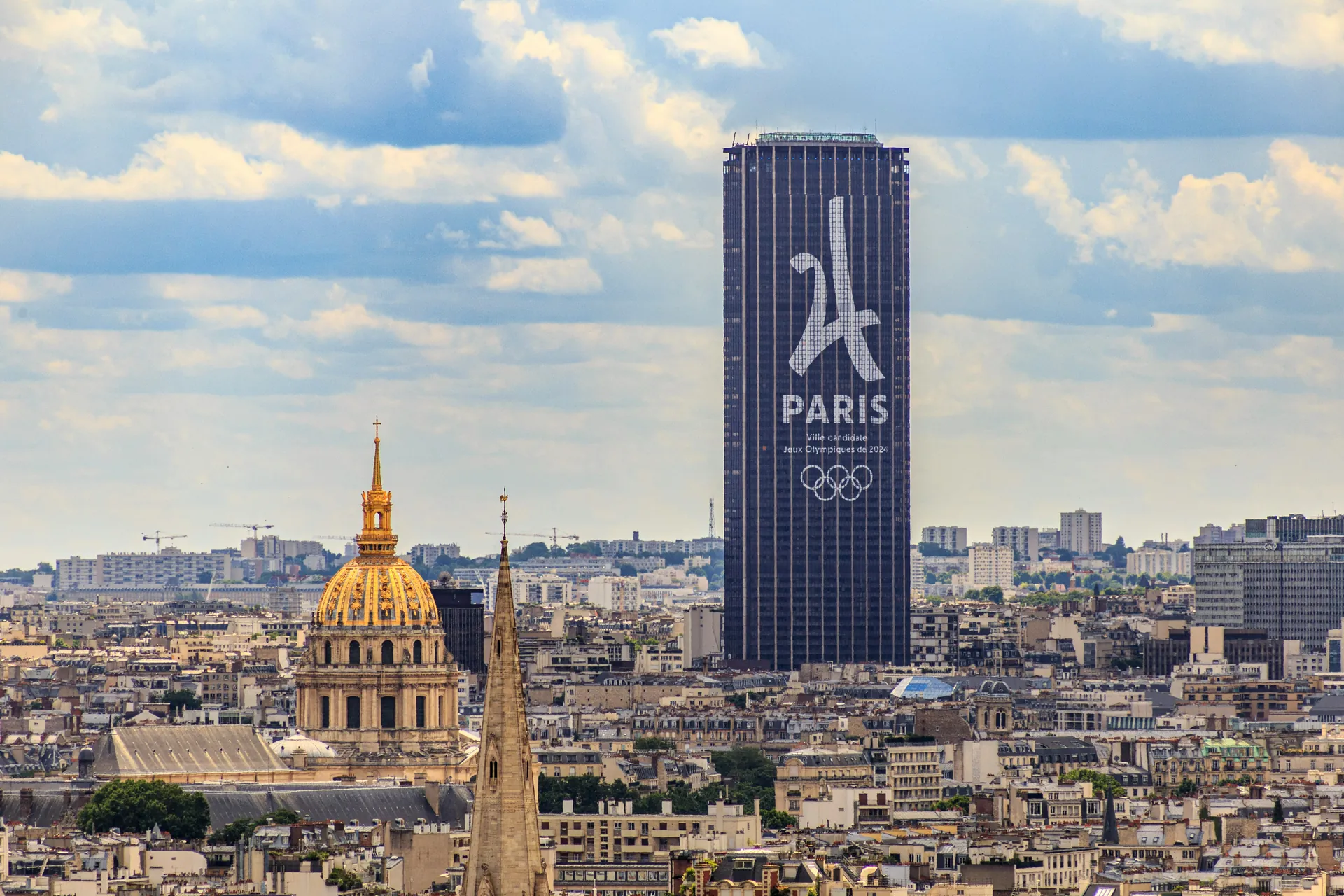 Vue aérienne de Paris, Tour Montparnasse, Invalides 