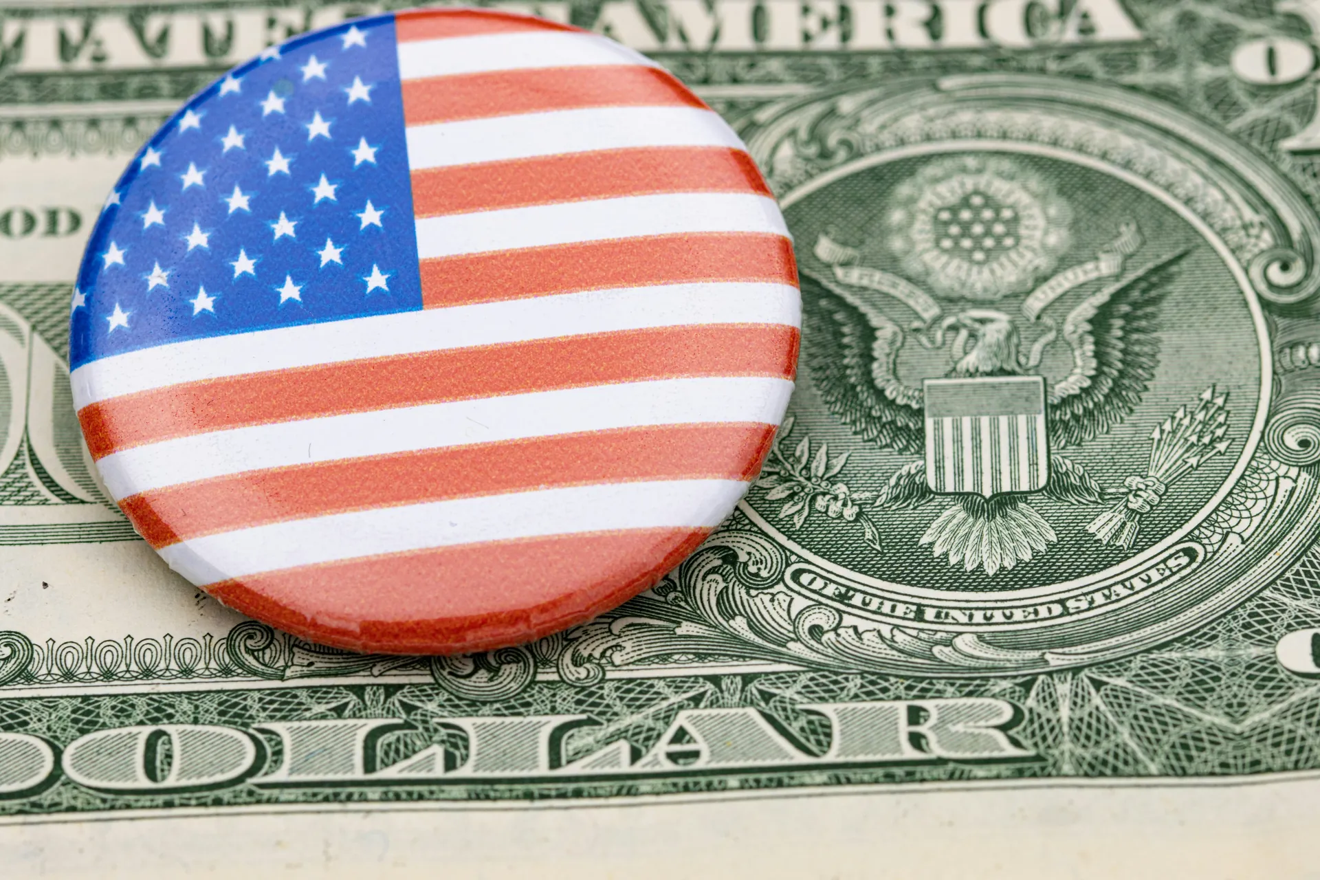 drapeau USA et dollars 